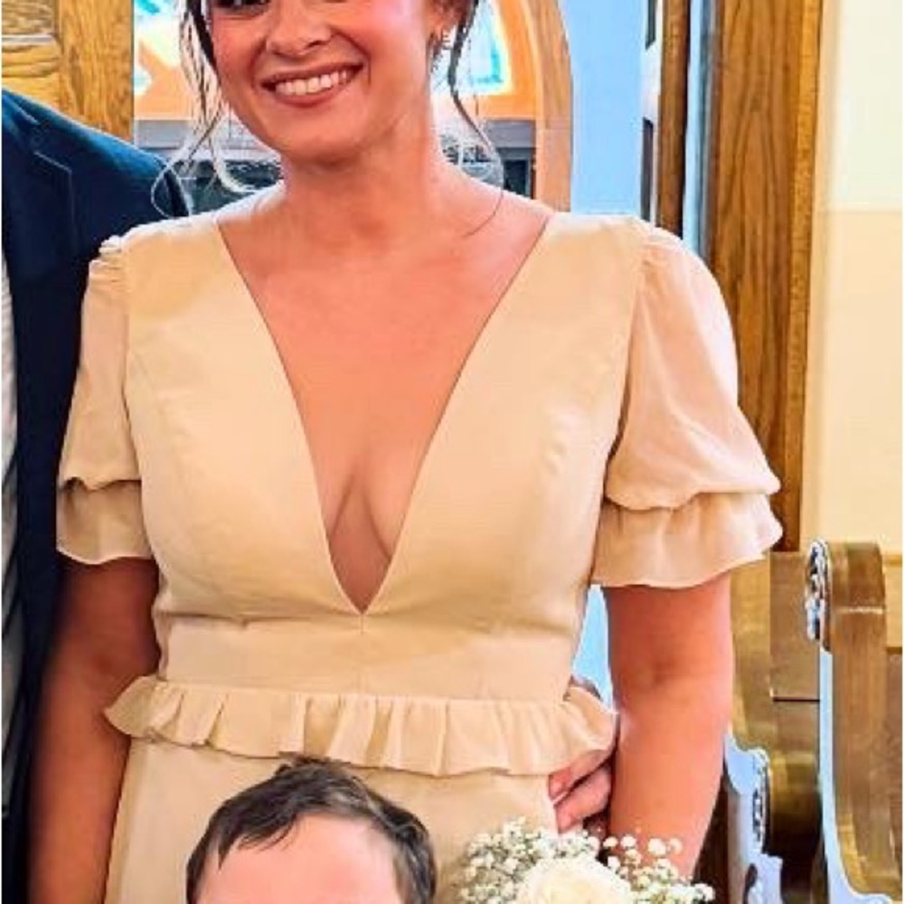 Revelry champagne Harley bridesmaid dress